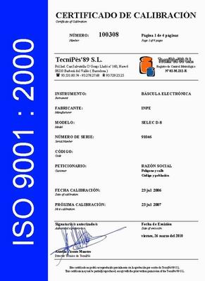 Calibratge de Bascules